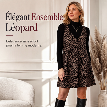 Ensemble léopard superposé flatteur