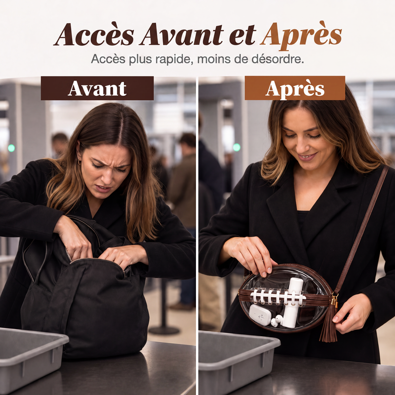Trousse de maquillage transparente