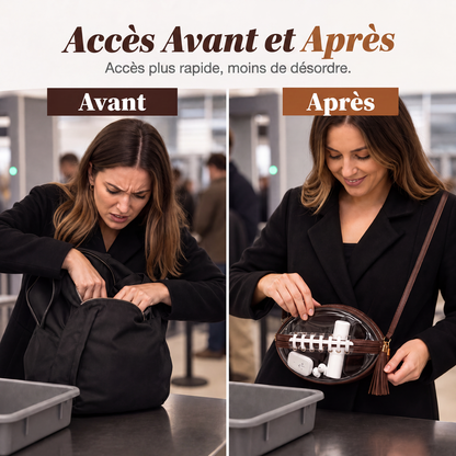 Trousse de maquillage transparente