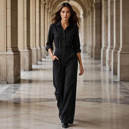 ✨ UNE PIÈCE, TOUT LE STYLE | Combinaison Cargo à Jambes Larges -50%