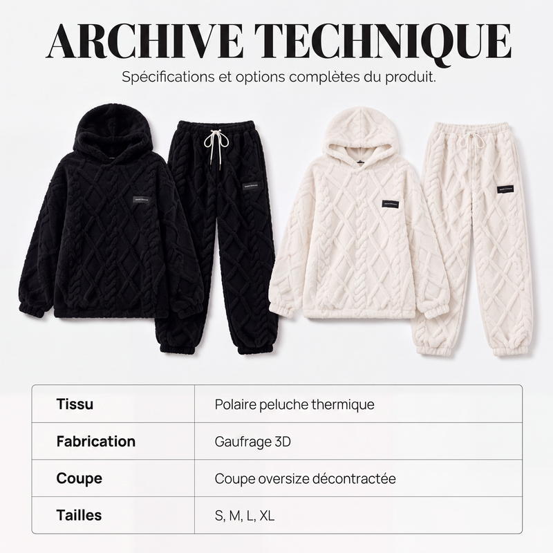 ❄️ Douceur d’Hiver | Ensemble Femme 2 Pièces Texturé & Cocooning⚡ Livraison gratuite