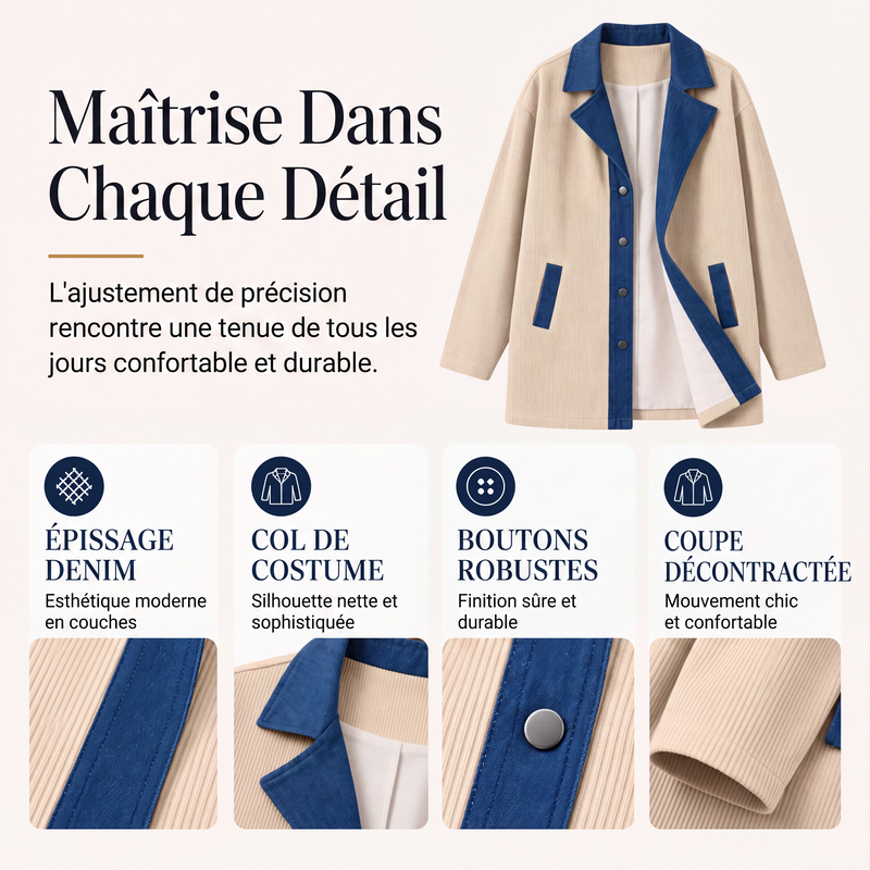 🧥 UNE TOUCHE QUI CHANGE TOUT | Veste Patchwork Esprit Denim -50%