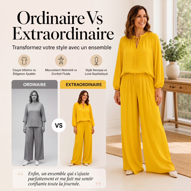 ✨ FACILE À PORTER, FACILE À AIMER | Ensemble Décontracté 2 Pièces -50%