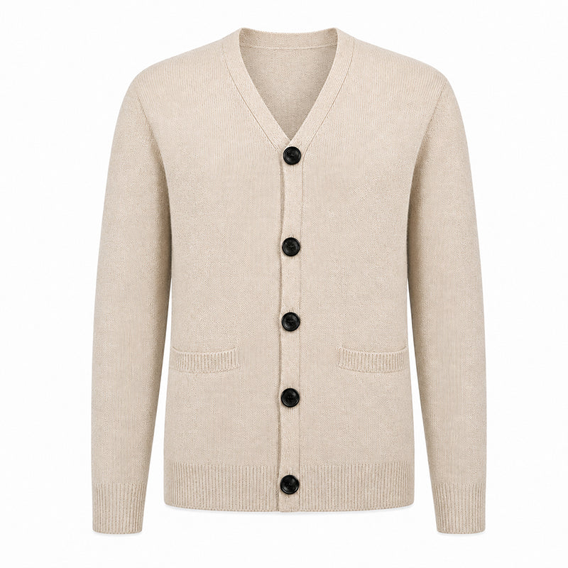 Cardigan en maille décontracté à col V pour homme