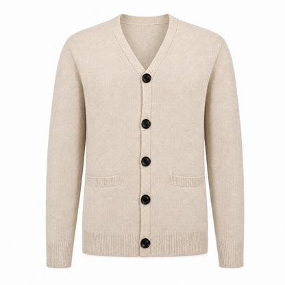 Cardigan en maille décontracté à col V pour homme