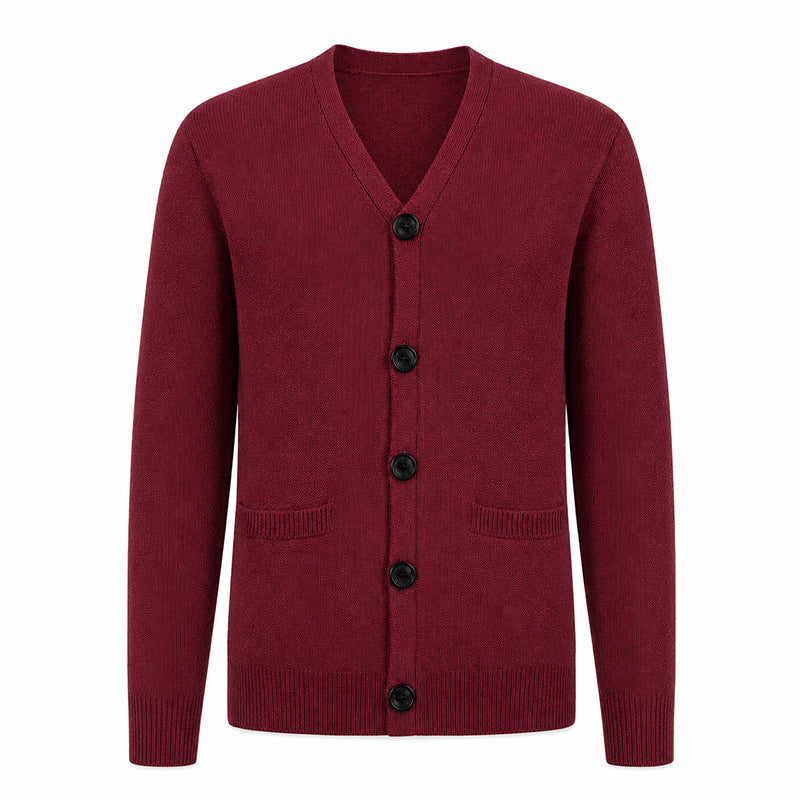 Cardigan en maille décontracté à col V pour homme