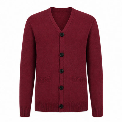 Cardigan en maille décontracté à col V pour homme