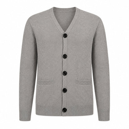 Cardigan en maille décontracté à col V pour homme
