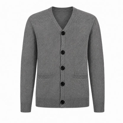 Cardigan en maille décontracté à col V pour homme