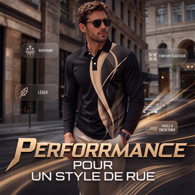 Chemise décontractée à manches longues pour homme