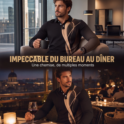 Chemise décontractée à manches longues pour homme