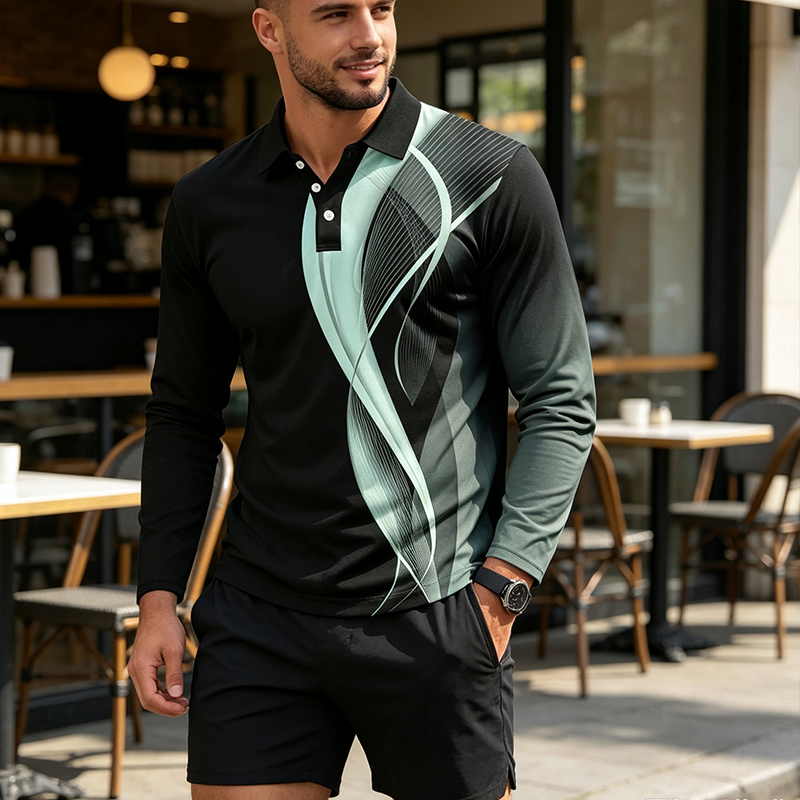 Chemise décontractée à manches longues pour homme