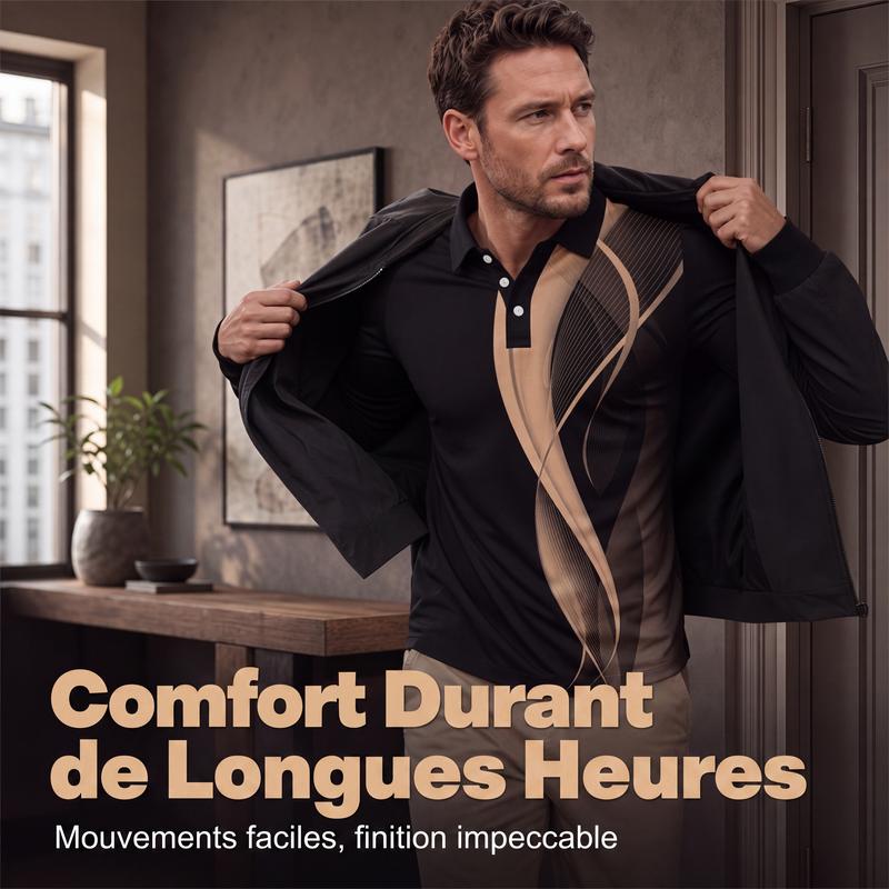 Chemise décontractée à manches longues pour homme