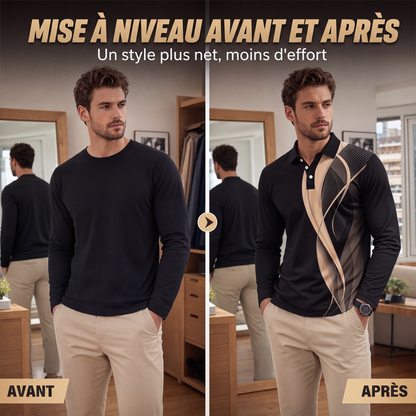 Chemise décontractée à manches longues pour homme