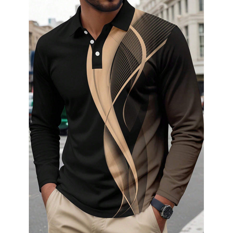 Chemise décontractée à manches longues pour homme