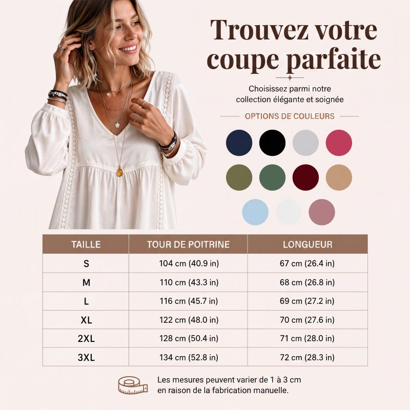 Top élégant pour femme en velours à col V