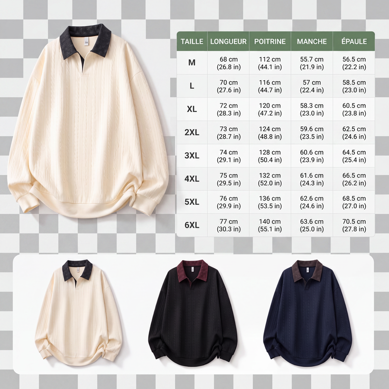 Sweat-shirt vintage grande taille pour homme