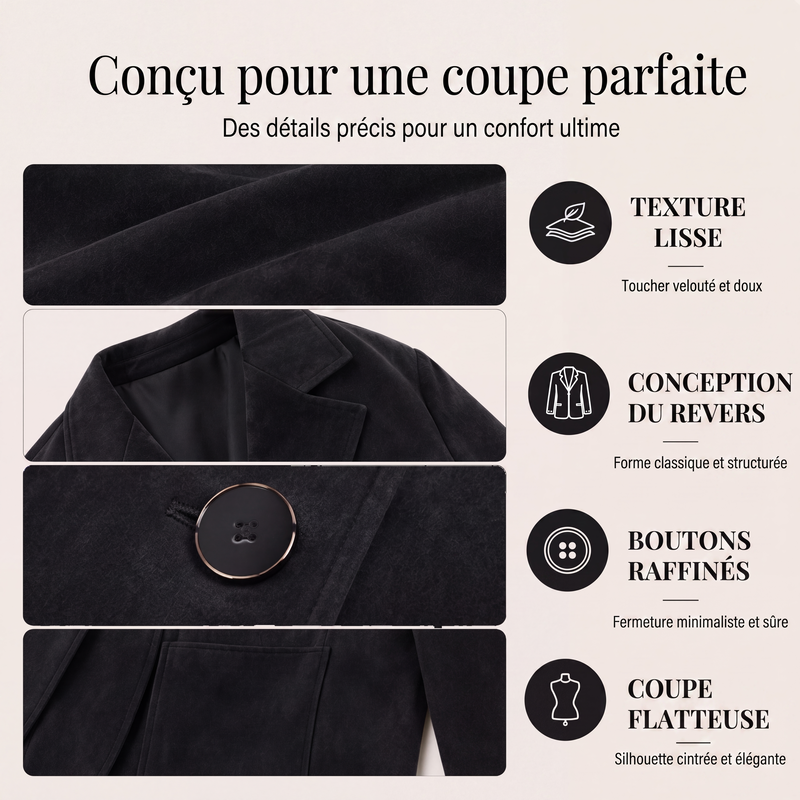 Blazer en daim pour femme