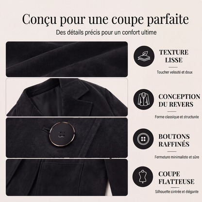 Blazer en daim pour femme