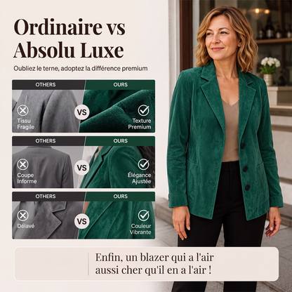 Blazer en daim pour femme