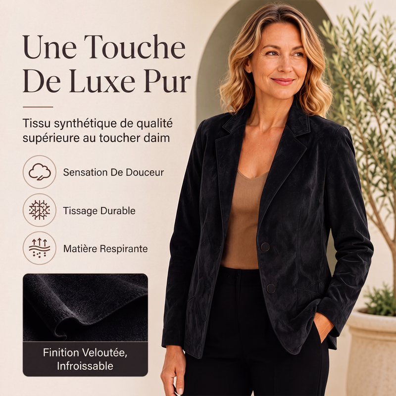 Blazer en daim pour femme