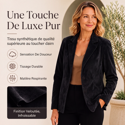 Blazer en daim pour femme