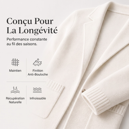 Cardigan en maille à col tailleur pour femme