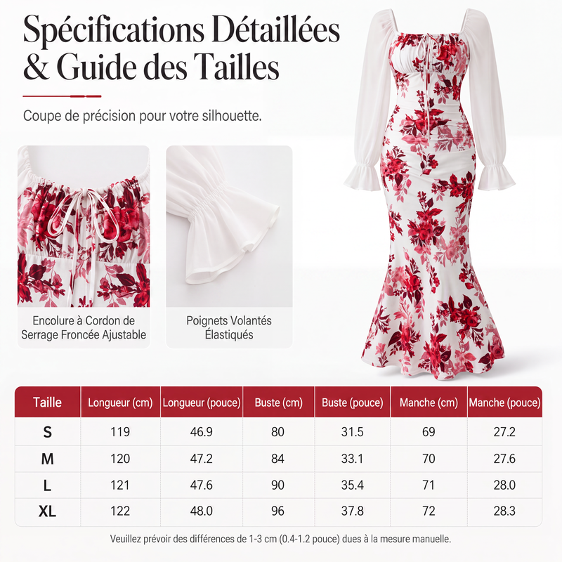 Robe évasée élégante à imprimé floral pour femme