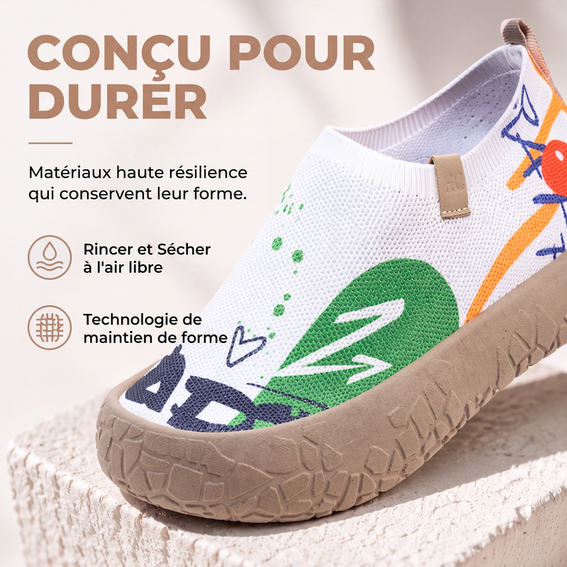 Chaussures à talon caché pour femmes, respirantes et à enfiler