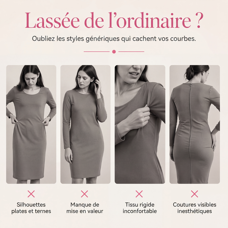 Robe midi froncée pour femme avec détails de rose 3D