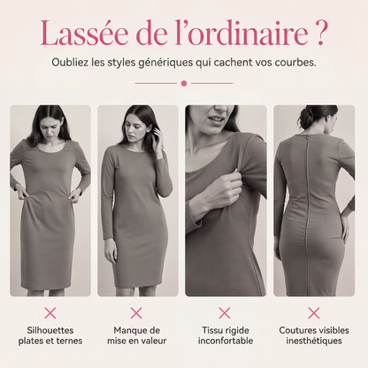 Robe midi froncée pour femme avec détails de rose 3D