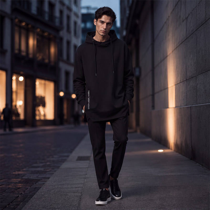 Sweat à capuche décontracté ample pour homme