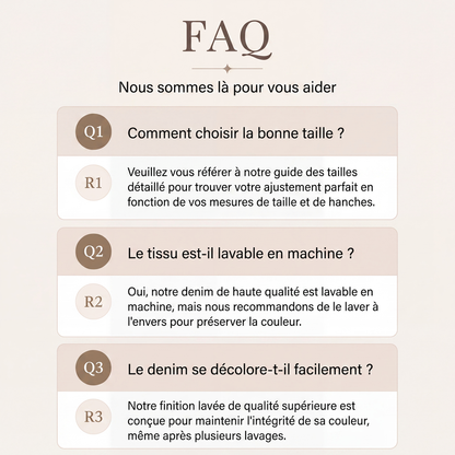 Jeans en denim à ourlet à volants pour femme