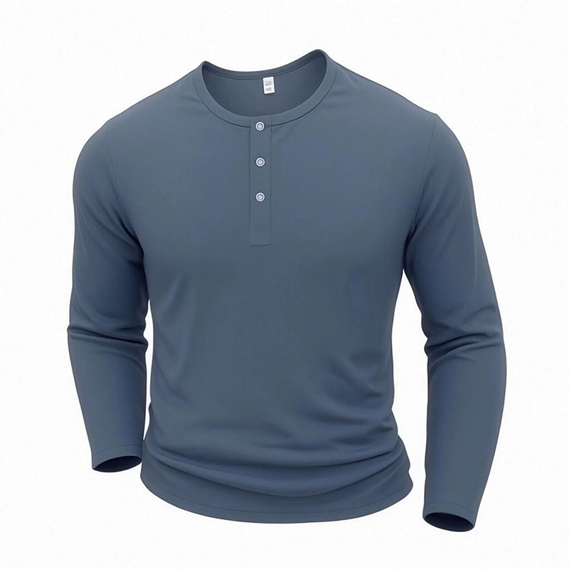 👕 LE CASUAL INTEMPOREL | Haut Homme à Col Henley & Manches Longues -50 %