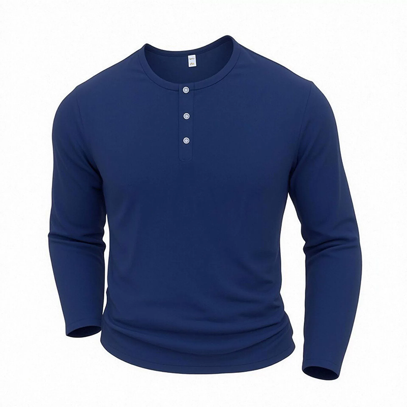 👕 LE CASUAL INTEMPOREL | Haut Homme à Col Henley & Manches Longues -50 %