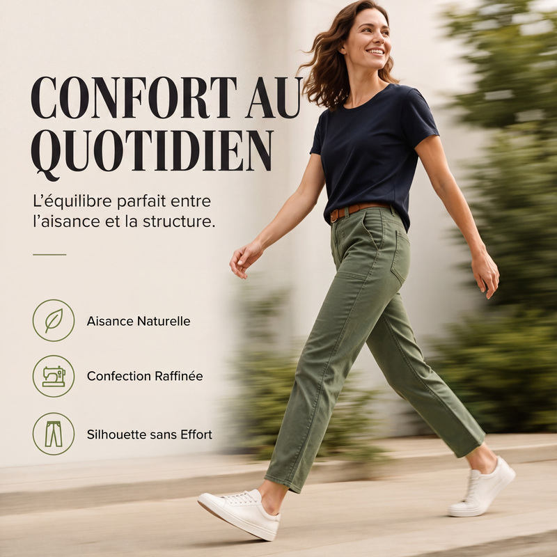 Pantalon cargo décontracté à jambes droites pour femme
