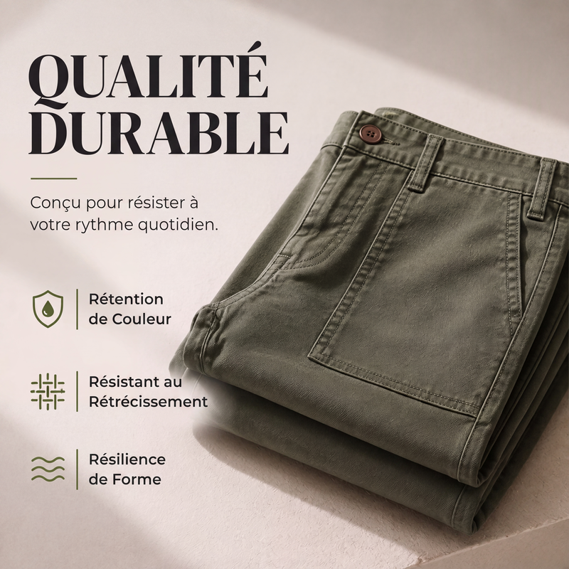 Pantalon cargo décontracté à jambes droites pour femme