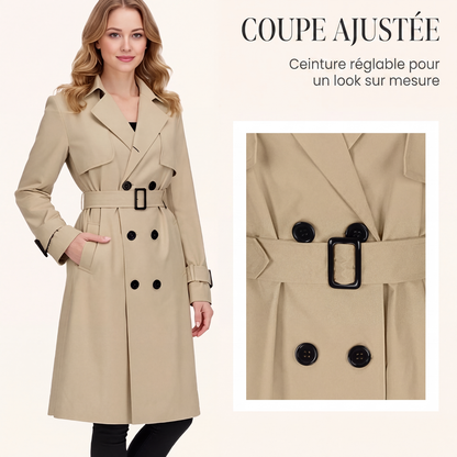 🧥 L'ÉLÉGANCE INTEMPORELLE | Trench Femme Croisé avec Ceinture -50 %