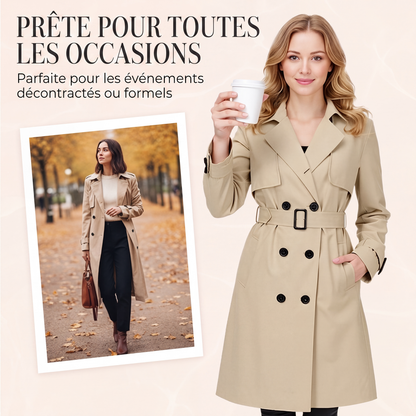 🧥 L'ÉLÉGANCE INTEMPORELLE | Trench Femme Croisé avec Ceinture -50 %