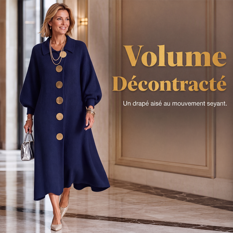 Robe en maille élégante à manches longues pour femme