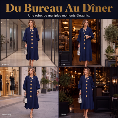 Robe en maille élégante à manches longues pour femme