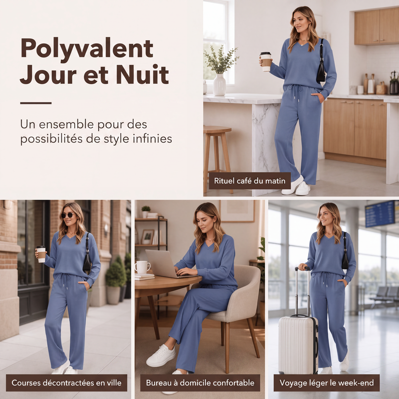 ✨ CHIC & CONFORT AU QUOTIDIEN | Ensemble Femme 2 Pièces Décontracté -50 %