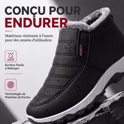 Bottes de neige chaudes à enfiler pour hommes, hiver
