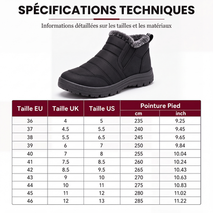 Bottes de neige chaudes à enfiler pour hommes, hiver