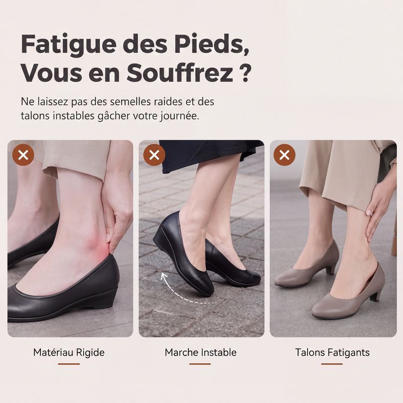 Escarpins à talon compensé confortables pour femme