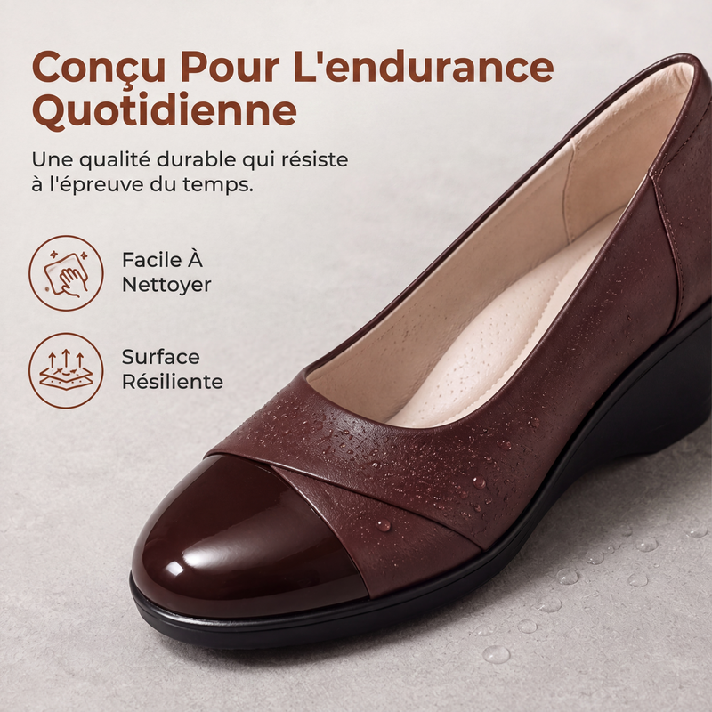 Escarpins à talon compensé confortables pour femme