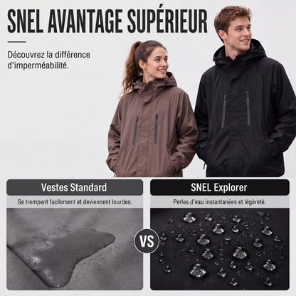 Veste cargo à capuche coupe-vent pour homme, manteau de streetwear outdoor imperméable