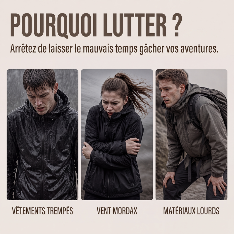 Veste cargo à capuche coupe-vent pour homme, manteau de streetwear outdoor imperméable