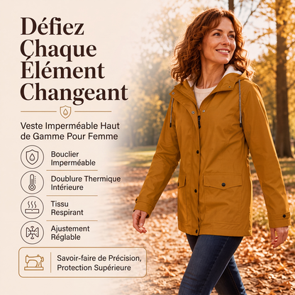 Veste à capuche femme doublée polaire et coupe-vent