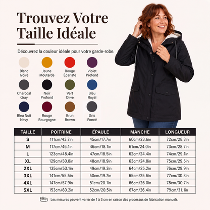 Veste à capuche femme doublée polaire et coupe-vent